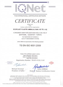 Ecoplast IQNet TSE EN ISO 9001